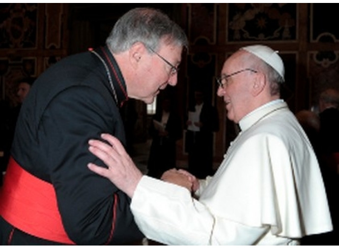 Il cardinale Pell e papa Francesco Il cardinale Pell e papa Francesco